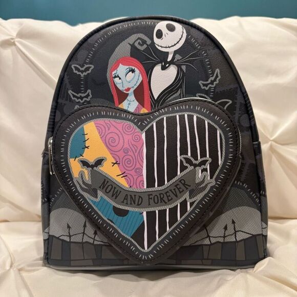 Loungefly X Nightmare Before Christmas Love Backpack & Zip Wallet Set NWT - Picture 3 of 14